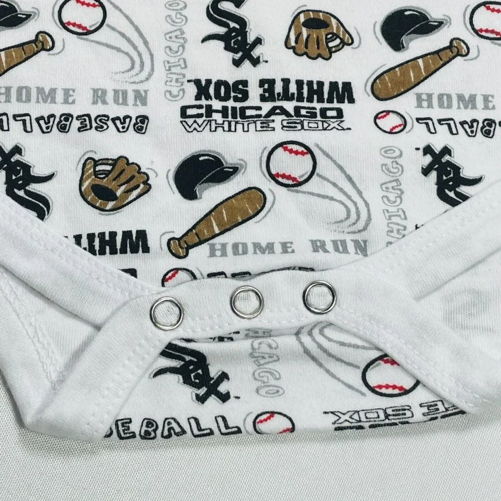 MLB Chicago White Sox Logo Team Athletics Baby 0 To 3 Months One Piece Baseball - Picture 7 of 8